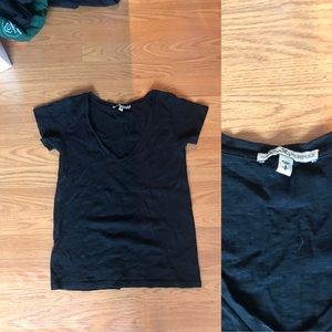 Express Black V Neck Tee